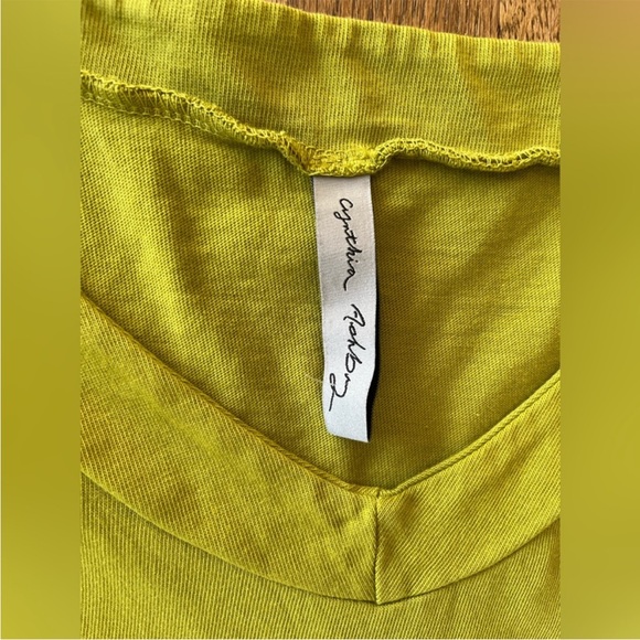 Cynthia Ashby green raw hem tunic sleeveless top size large - Picture 4 of 5